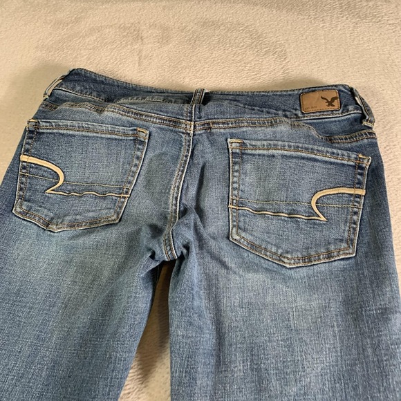 American Eagle Artist Jeans Womens 6 Blue Medium Wash Low Rise Stretch Bootcut - Picture 12 of 13
